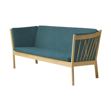 J149 sofa - Stof grøn-lakeret eg, 3-personers - FDB Møbler