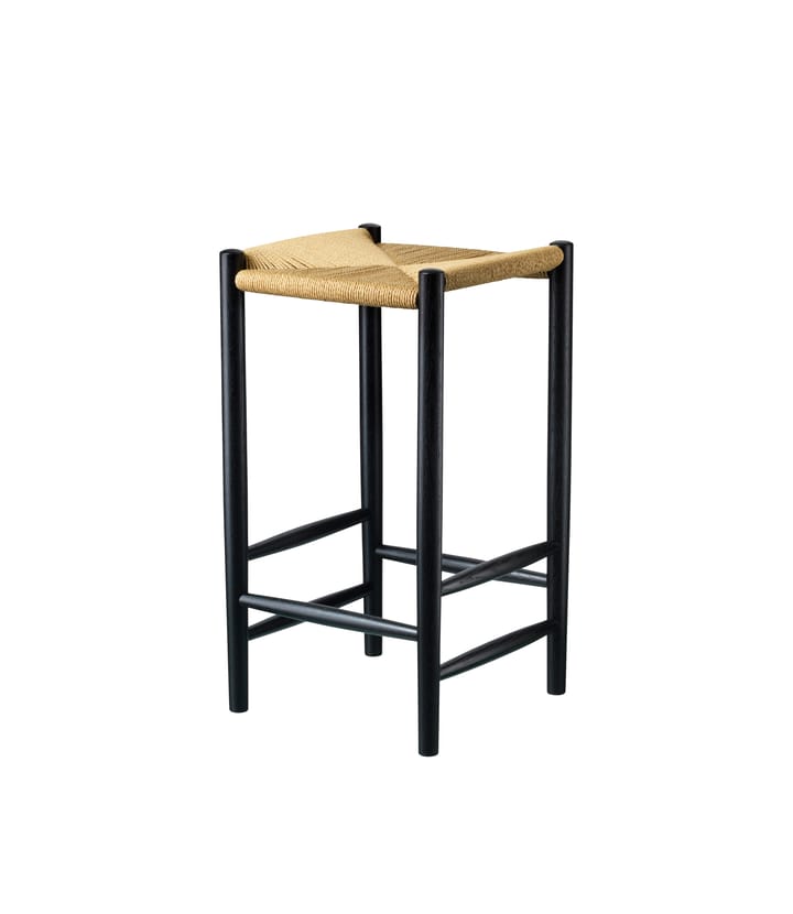 J164C Counter Squared barstol, Oak black painted-nature FDB Møbler