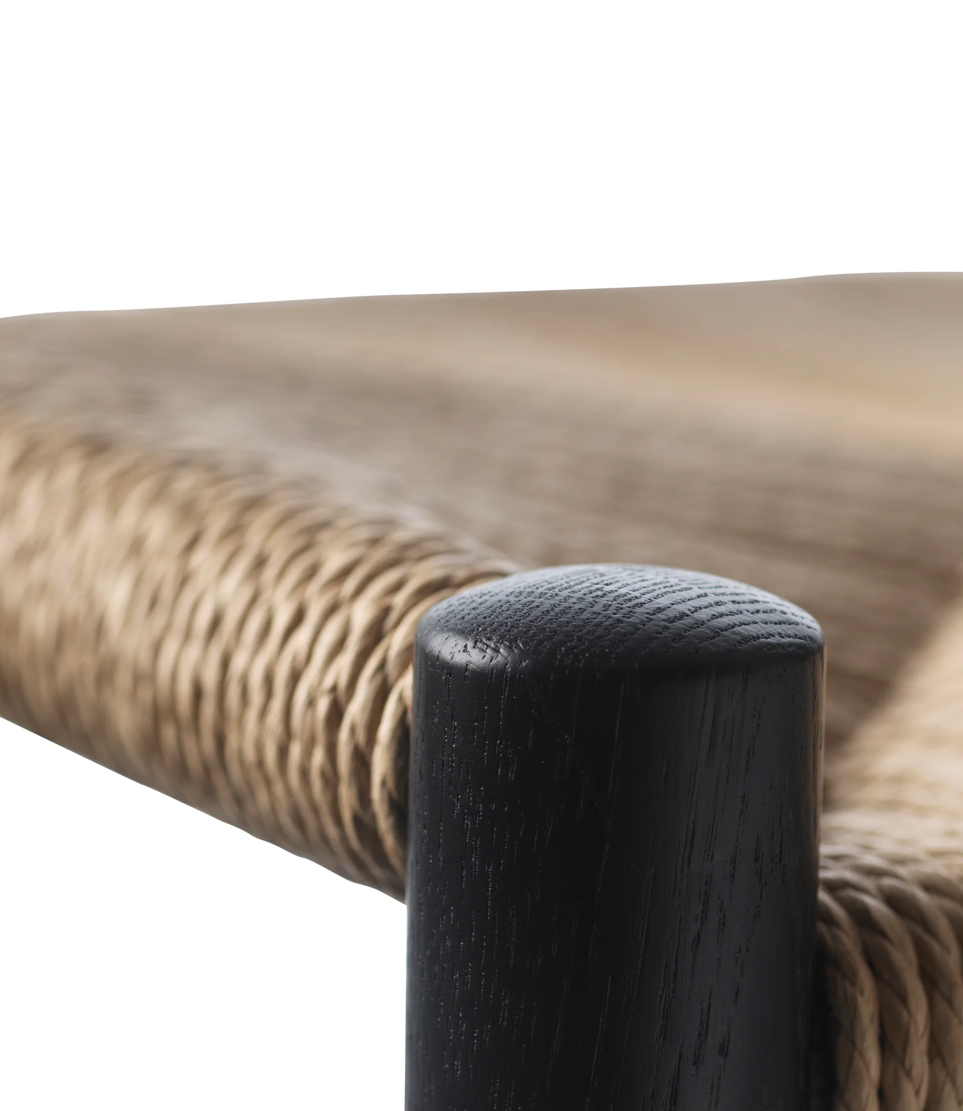 J164C Counter Squared barstol, Oak black painted-nature FDB Møbler