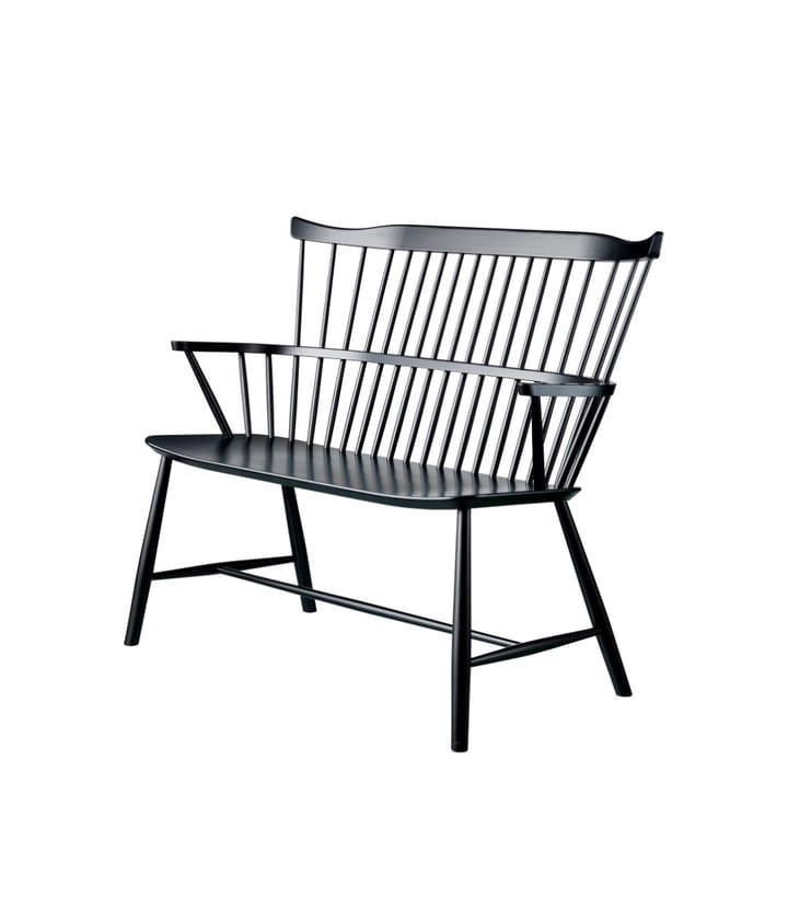 J52D bænk, Beech black painted FDB Møbler