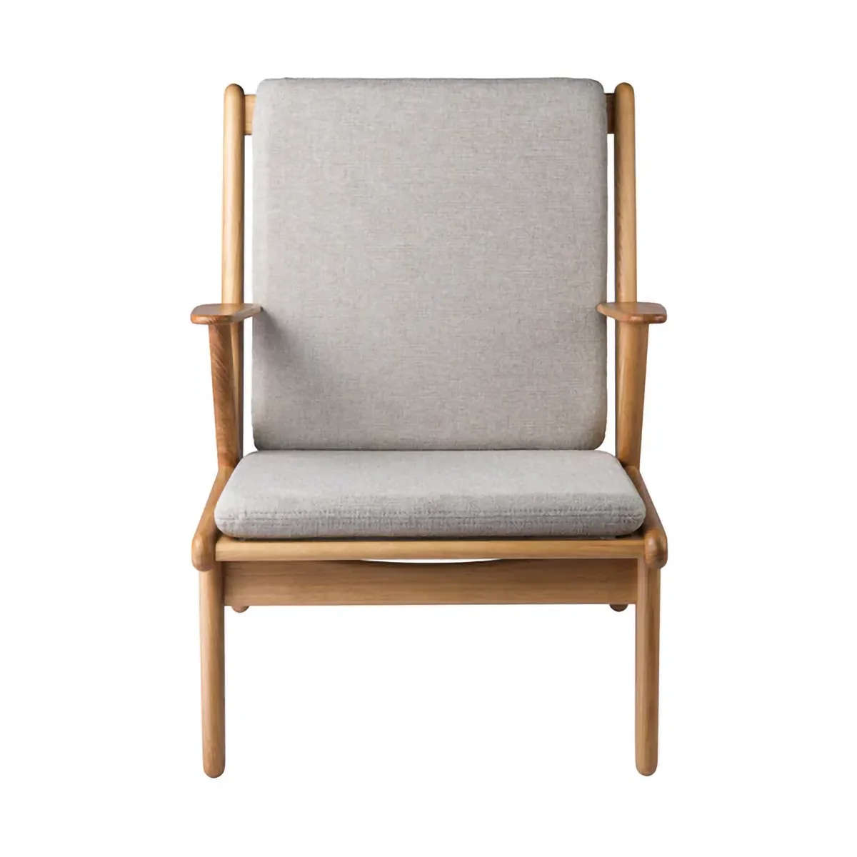 J53 lænestol, Oiled oak-light grey FDB Møbler