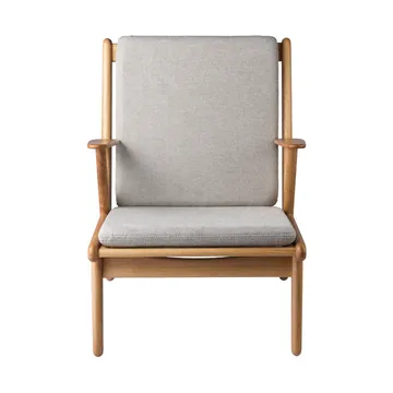 J53 lænestol - Oiled oak-light grey - FDB Møbler