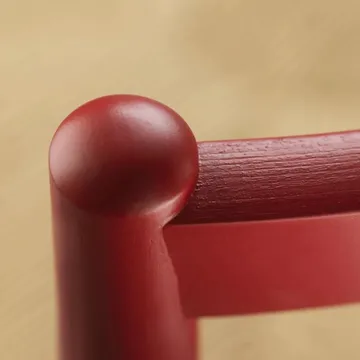 J80 stol - Ruby red beech-paper cord - FDB Møbler