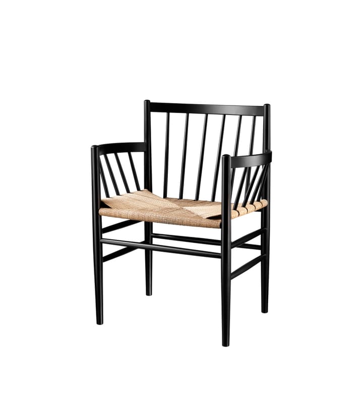 J81 armstol, Nature-beech black painted FDB Møbler