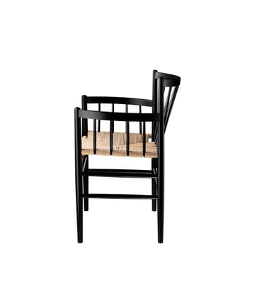 J81 armstol - Nature-beech black painted - FDB Møbler