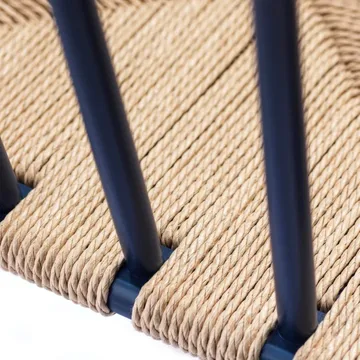 J81 karmstol - Steel blue beech-paper cord - FDB Møbler