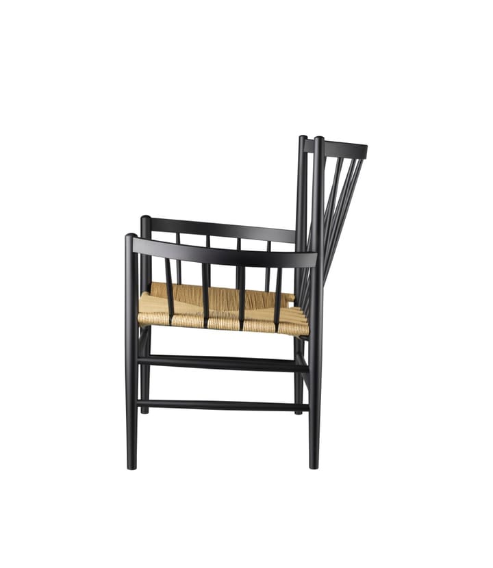 J82 loungestol, Beech black painted-nature FDB Møbler