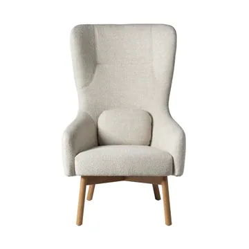 L35 Gesja Wing Chair lænestol - Beige-lacquered oak - FDB Møbler