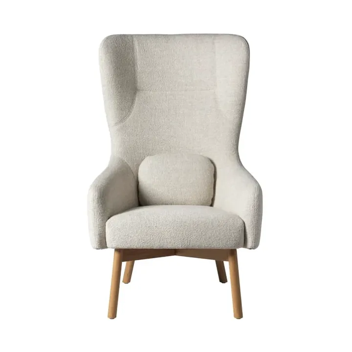 L35 Gesja Wing Chair lænestol - Beige-lacquered oak - FDB Møbler