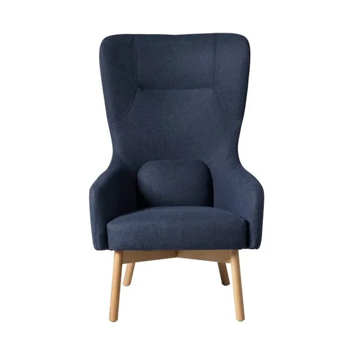 L35 Gesja Wing Chair lænestol - Dark blue-lacquered oak - FDB Møbler