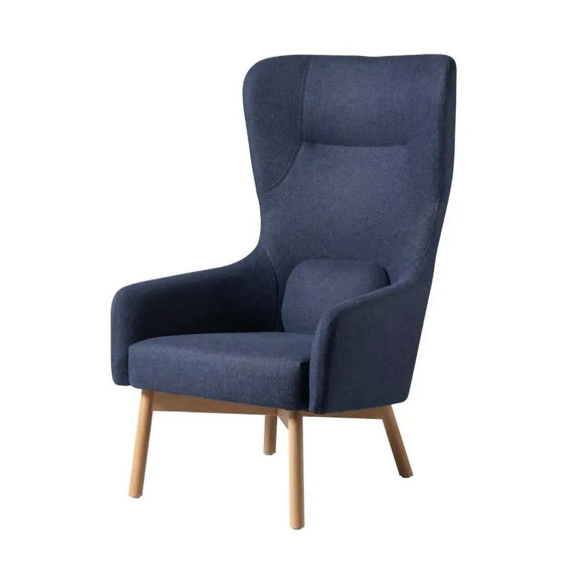 L35 Gesja Wing Chair lænestol, Dark blue-lacquered oak FDB Møbler