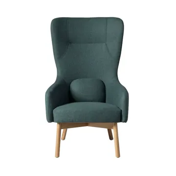 L35 Gesja Wing Chair lænestol - Green-lacquered oak - FDB Møbler