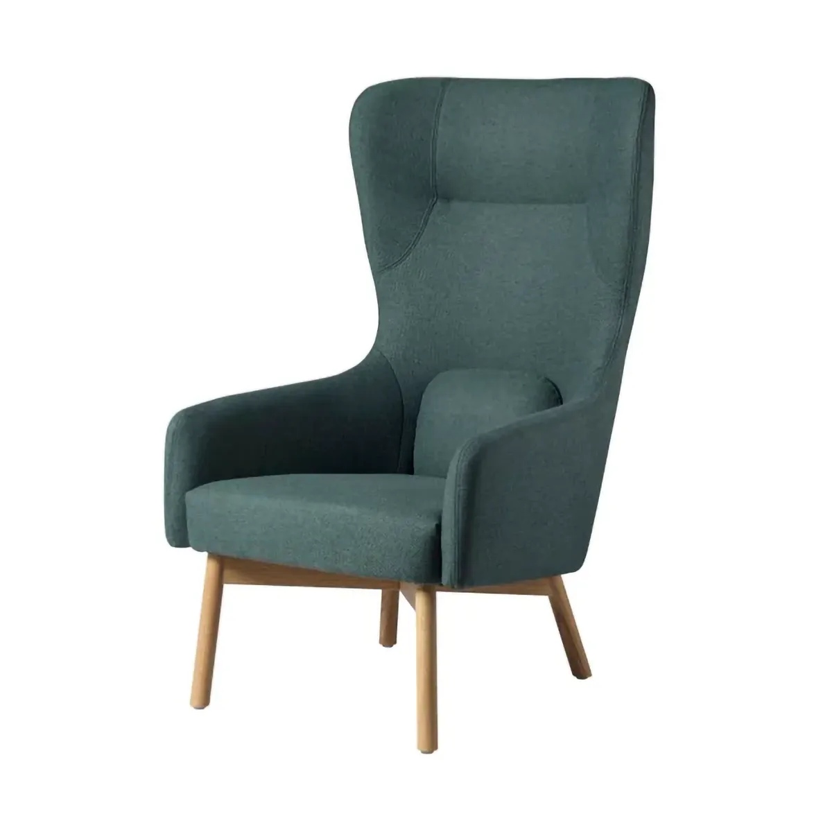 L35 Gesja Wing Chair lænestol, Green-lacquered oak FDB Møbler