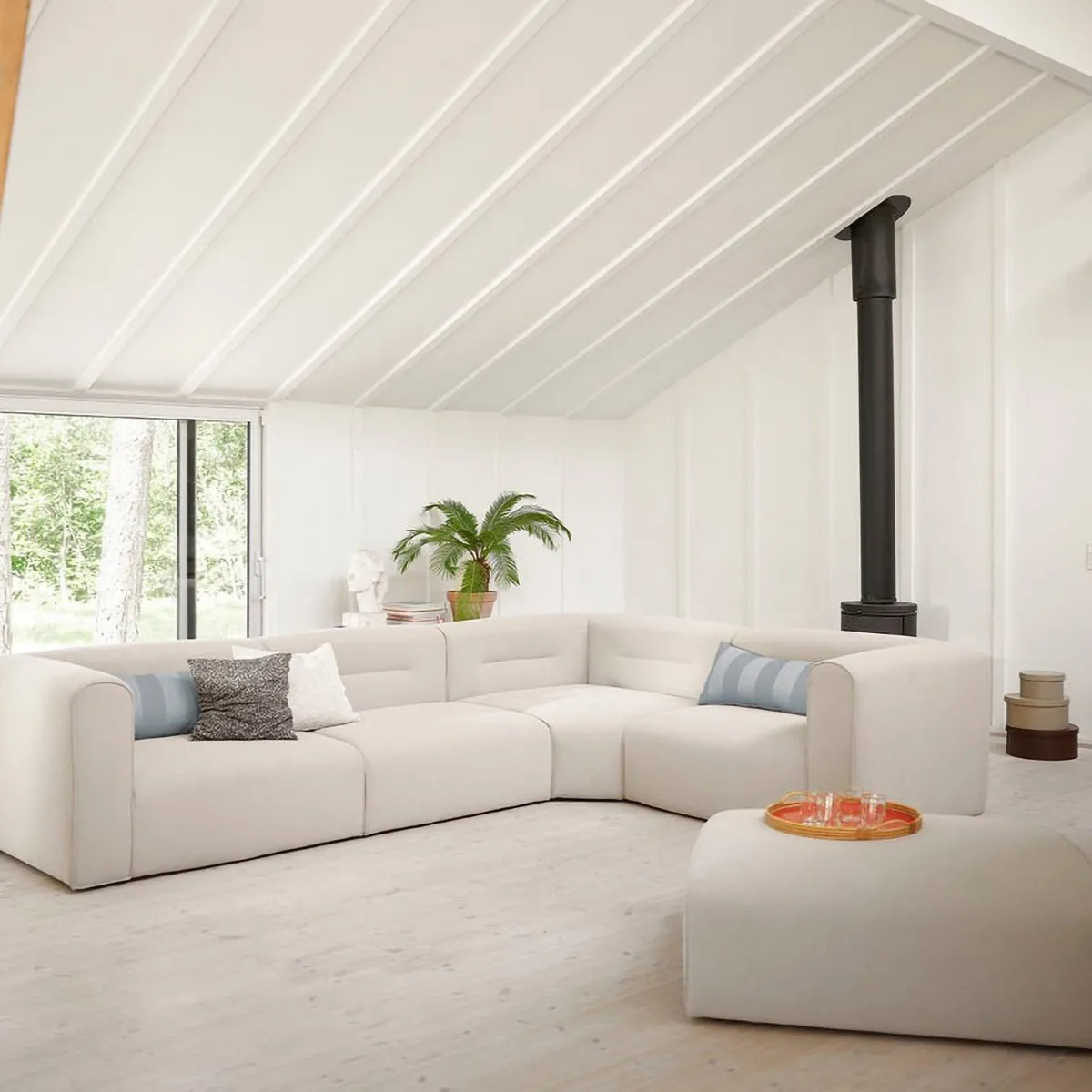 L44 Mols sofamodul højre, Beige FDB Møbler