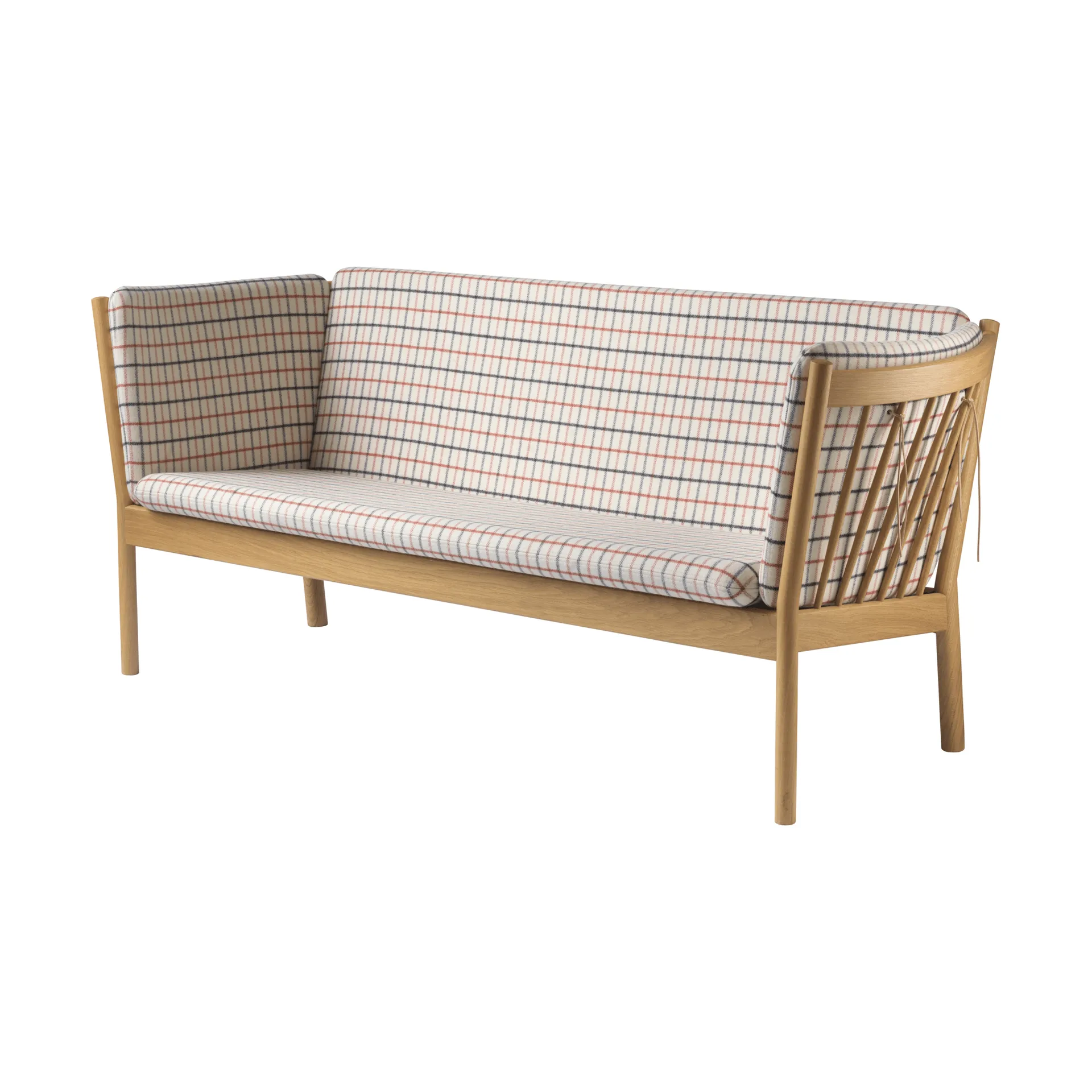 L45 MK154 sofa, Lakeret eg-tekstil beige FDB Møbler