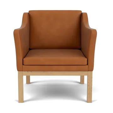 L46 MK155 easy chair lænestol armstol - Lakeret eg-læder cognac - FDB Møbler