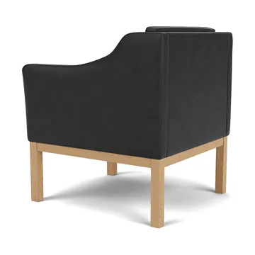 L46 MK155 easy chair lænestol armstol - Lakeret eg-læder sort - FDB Møbler