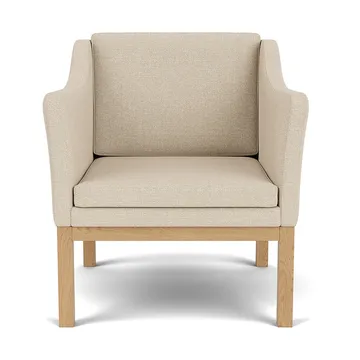 L46 MK155 easy chair lænestol armstol - Lakeret eg-tekstil beige - FDB Møbler