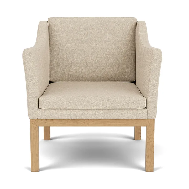 L46 MK155 easy chair lænestol armstol - Lakeret eg-tekstil beige - FDB Møbler