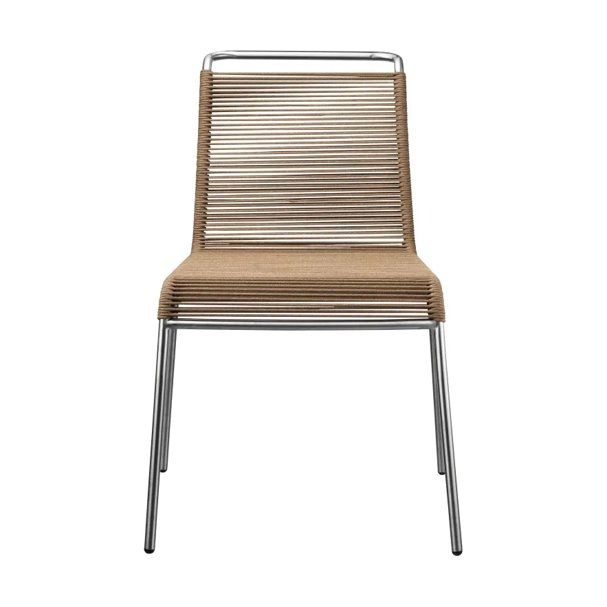 M20 Teglgård Cord Chair stol, Brown mixed-stainless steel FDB Møbler