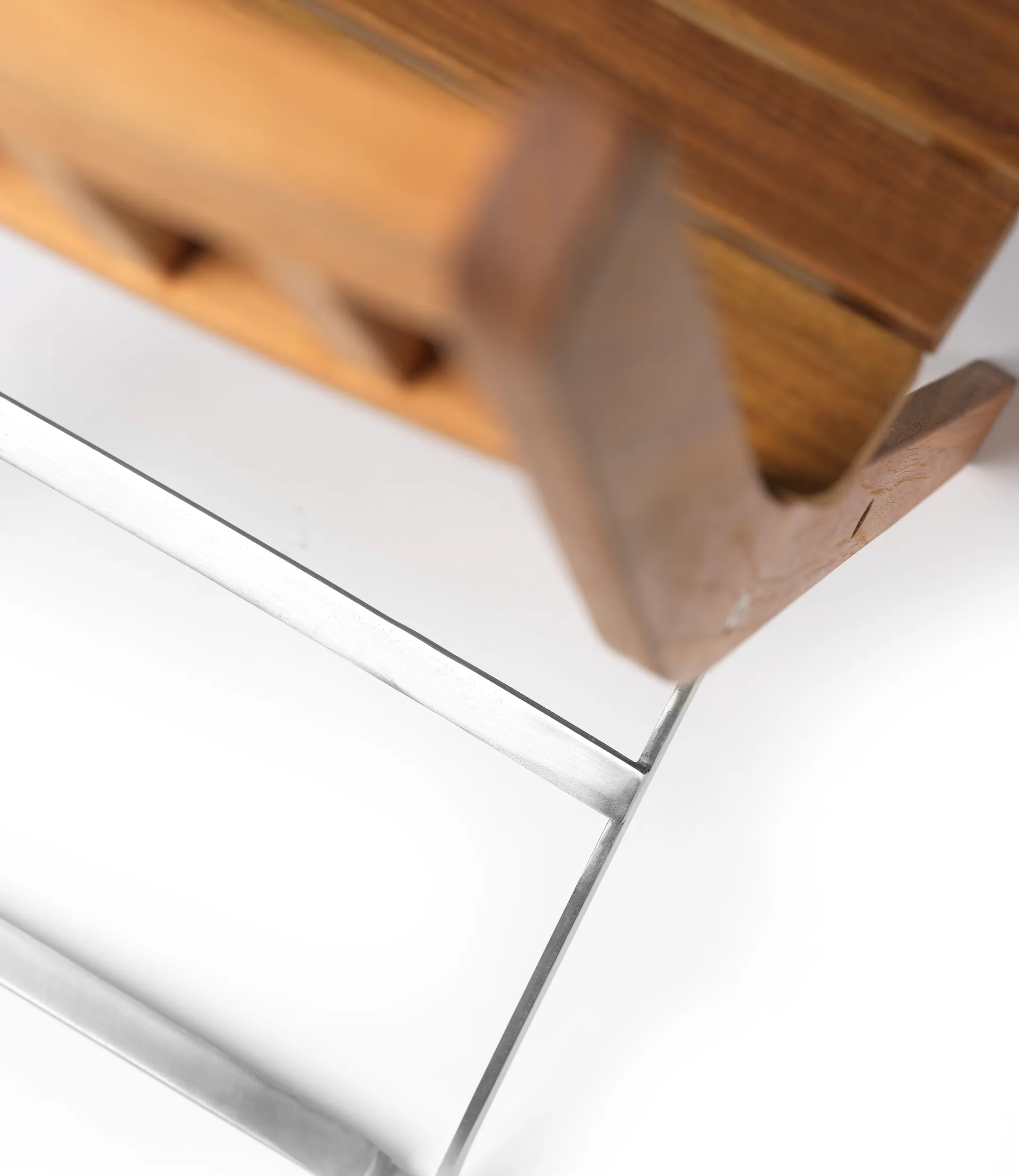 M23 Lilleø altanstol, Teak-rustfrit stål FDB Møbler