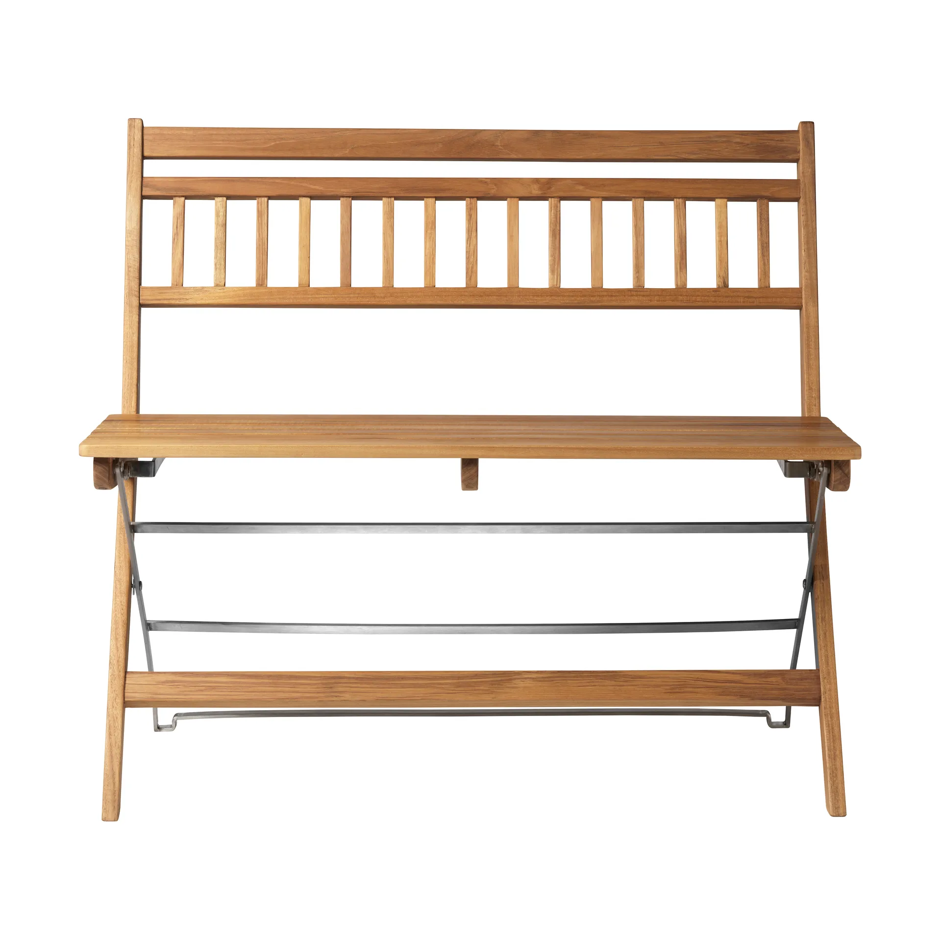 M24 Lilleø altanbænk, Teak-rustfrit stål FDB Møbler