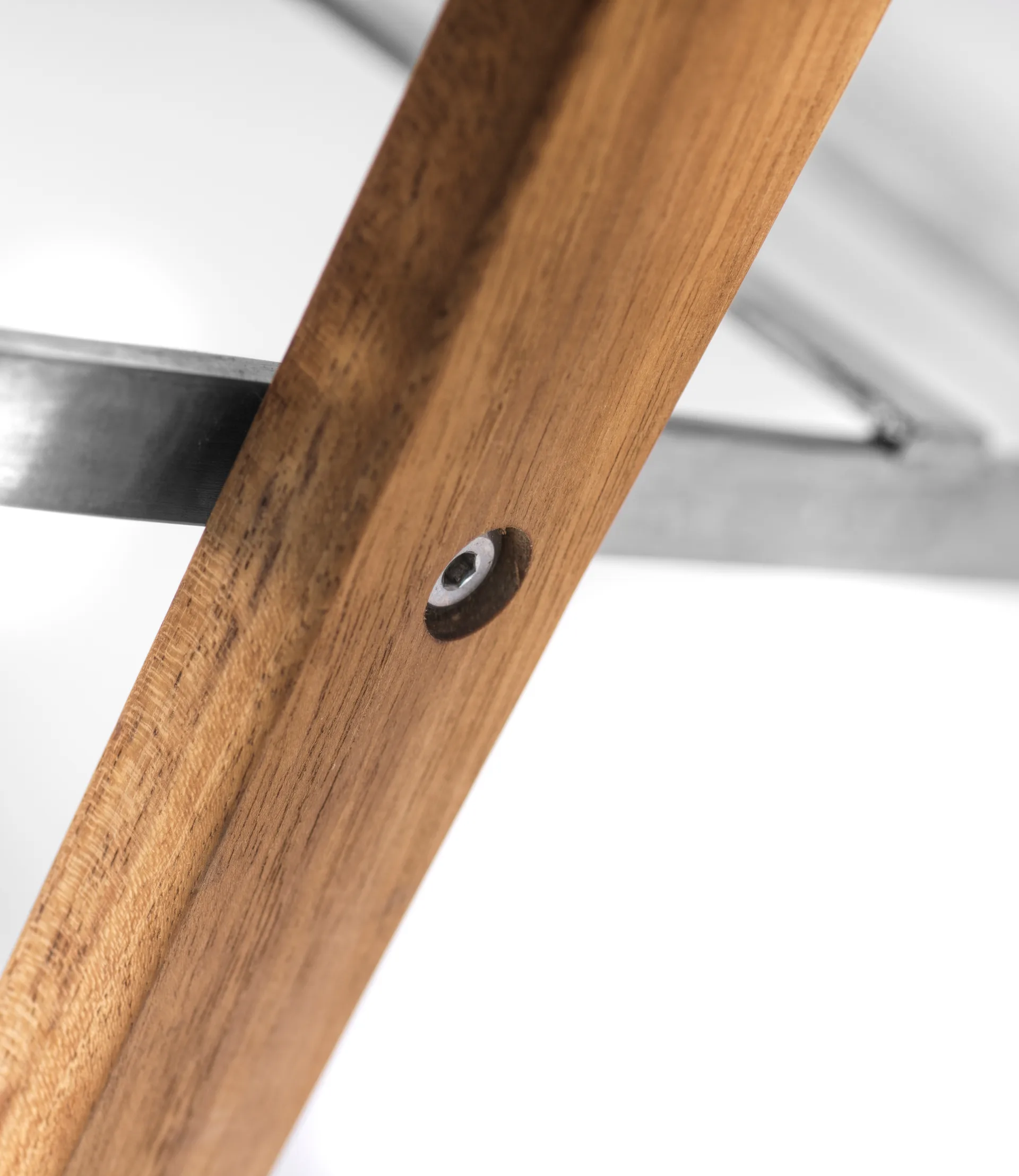 M24 Lilleø altanbænk, Teak-rustfrit stål FDB Møbler