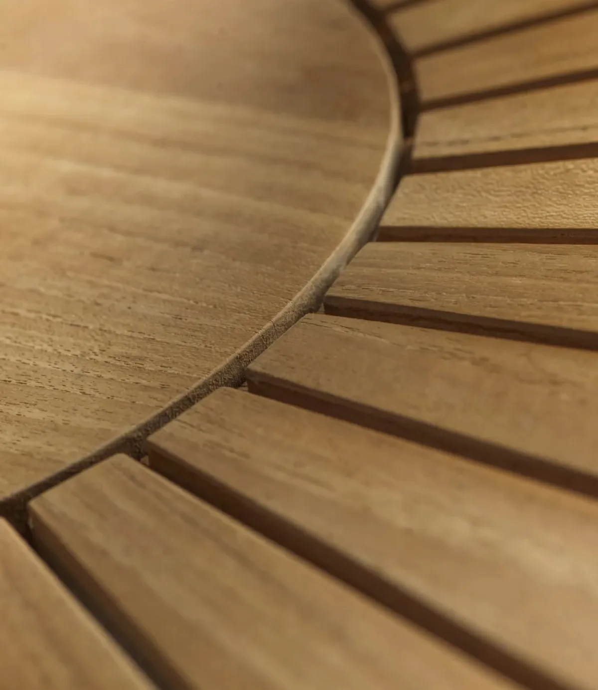 M27 Sammen havebord Ø120 cm, Teak solid oiled FDB Møbler