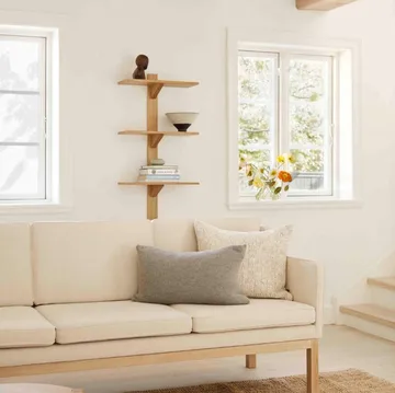 MK46 Mogens Koch 3-personers sofa - Lacquered oak-beige 90 - FDB Møbler