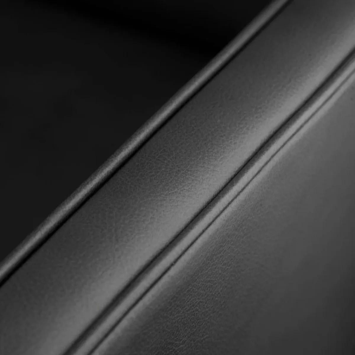 MK46 Mogens Koch 3-personers sofa, Lacquered oak-black leather FDB Møbler