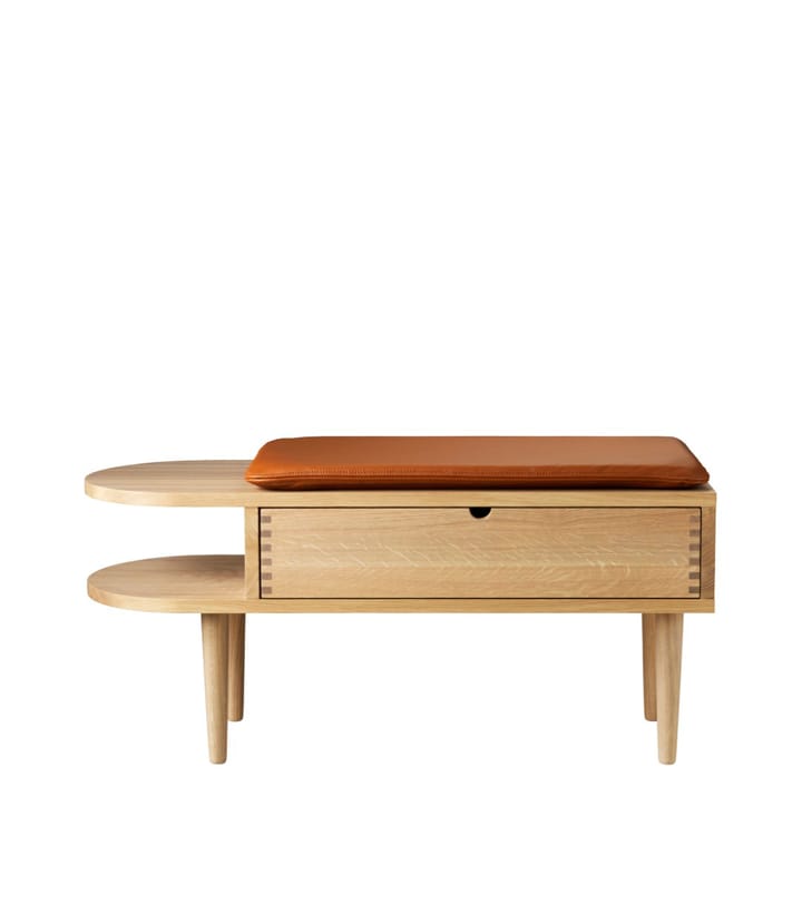 R6 Radius hynde 33x65 cm, Cognac leather FDB Møbler