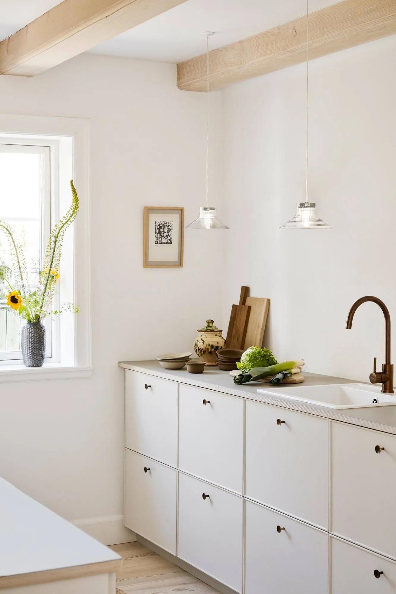 U11 Sletterhage pendel lampe, Aluminium-opalglas FDB Møbler