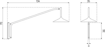 U17 Hasle væglampe - Oyster white, 134 cm - FDB Møbler