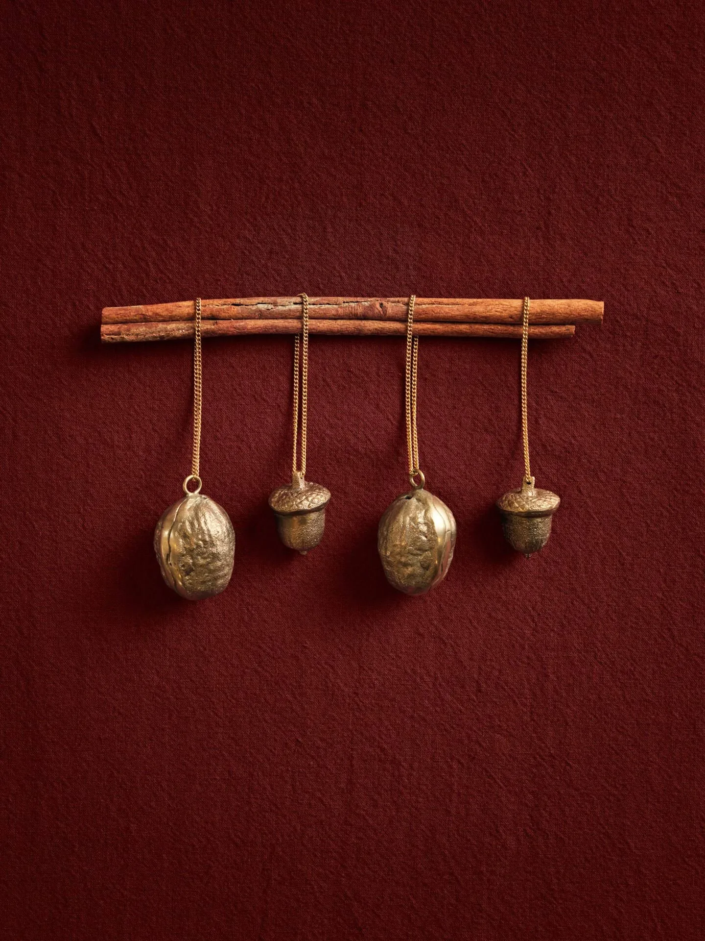 Acorn dekorationsophæng 2-pak, Messing Ferm Living