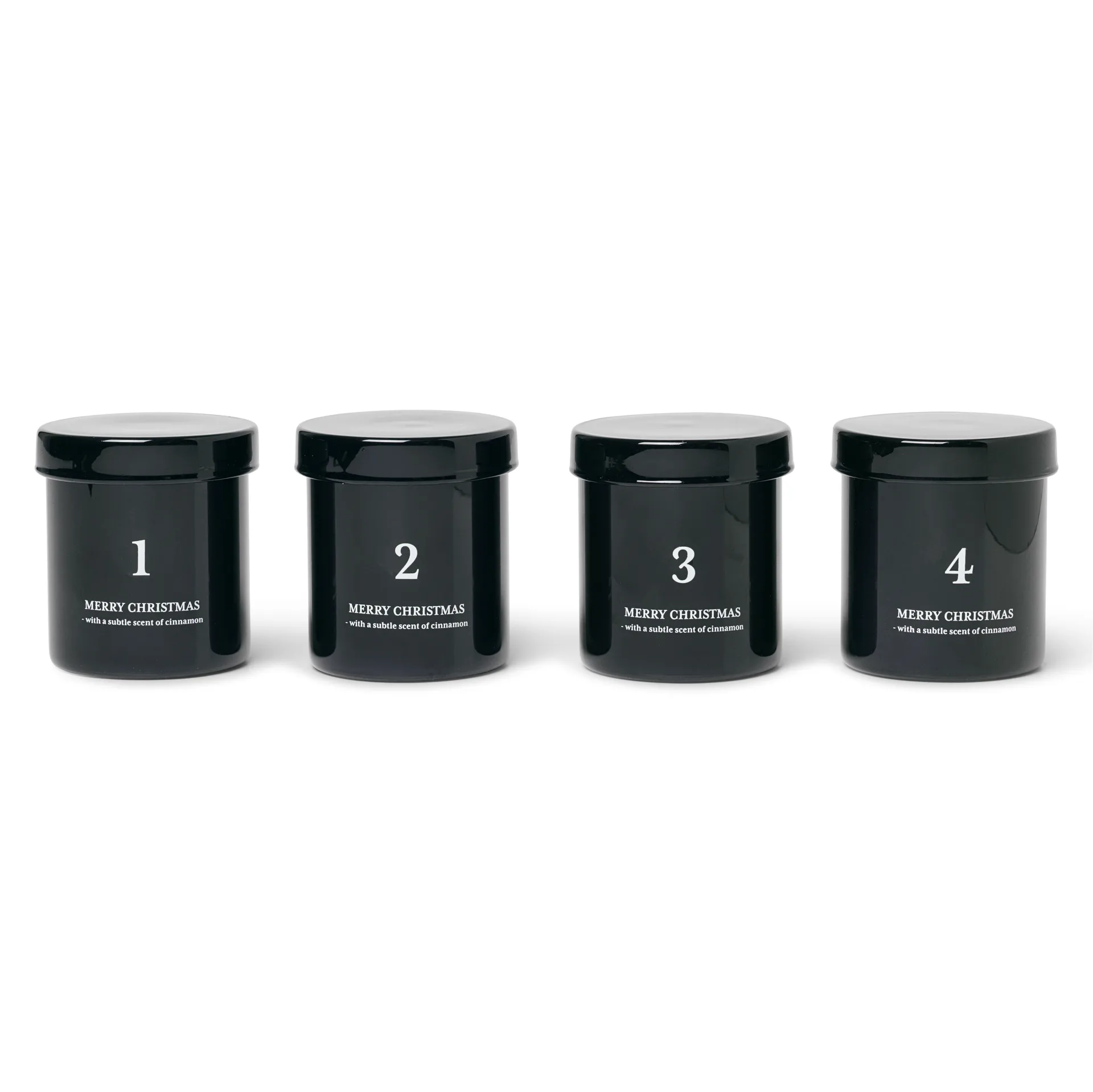 Adventslys med duft 4-pak, Sort Ferm Living