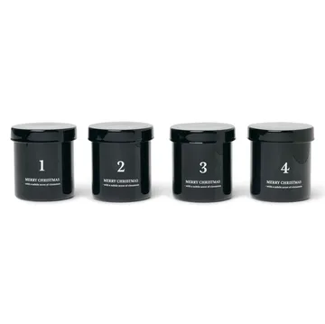 Adventslys med duft 4-pak - Sort - Ferm Living