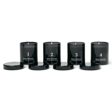 Adventslys med duft 4-pak - Sort - Ferm Living