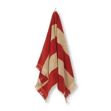 Alee håndklæde 50x100 cm - Light camel/Red - Ferm Living
