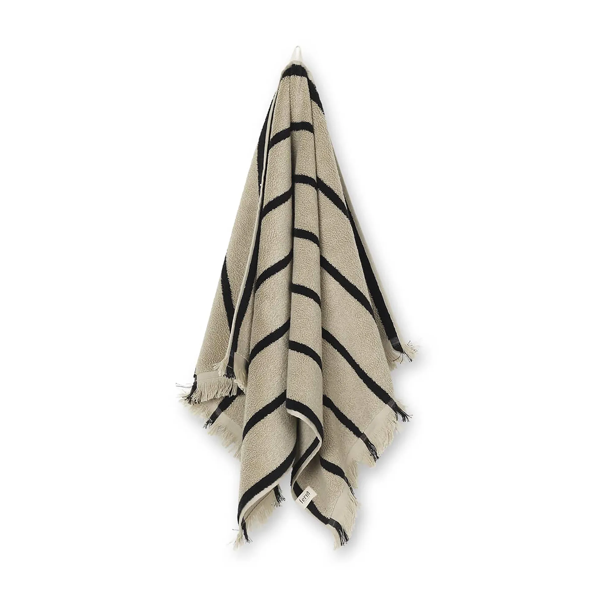Alee håndklæde 50x100 cm, Sand/Black Ferm Living