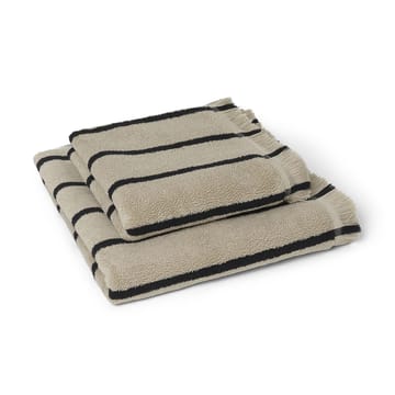 Alee håndklæde 50x100 cm - Sand/Black - Ferm Living