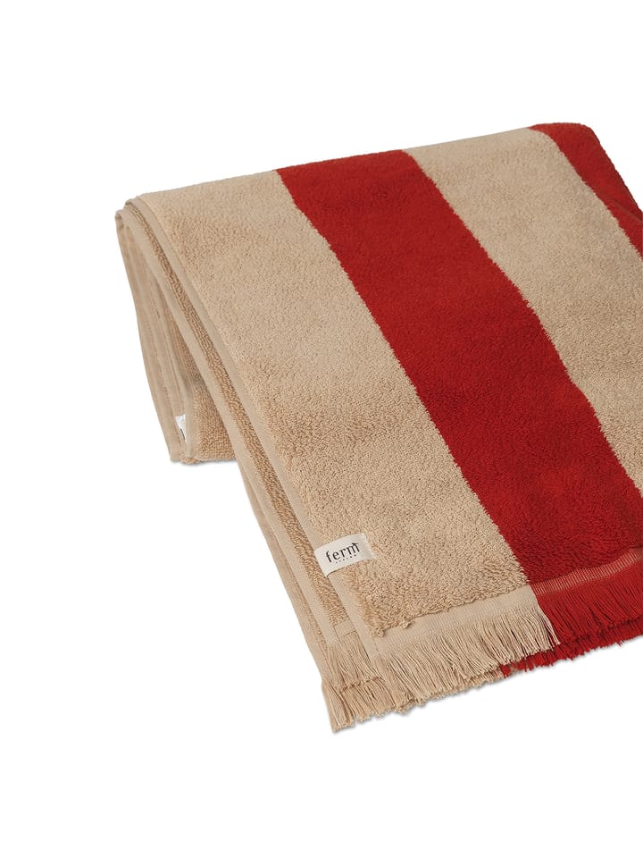 Alee håndklæde 70x140 cm - Light camel/Red - ferm LIVING