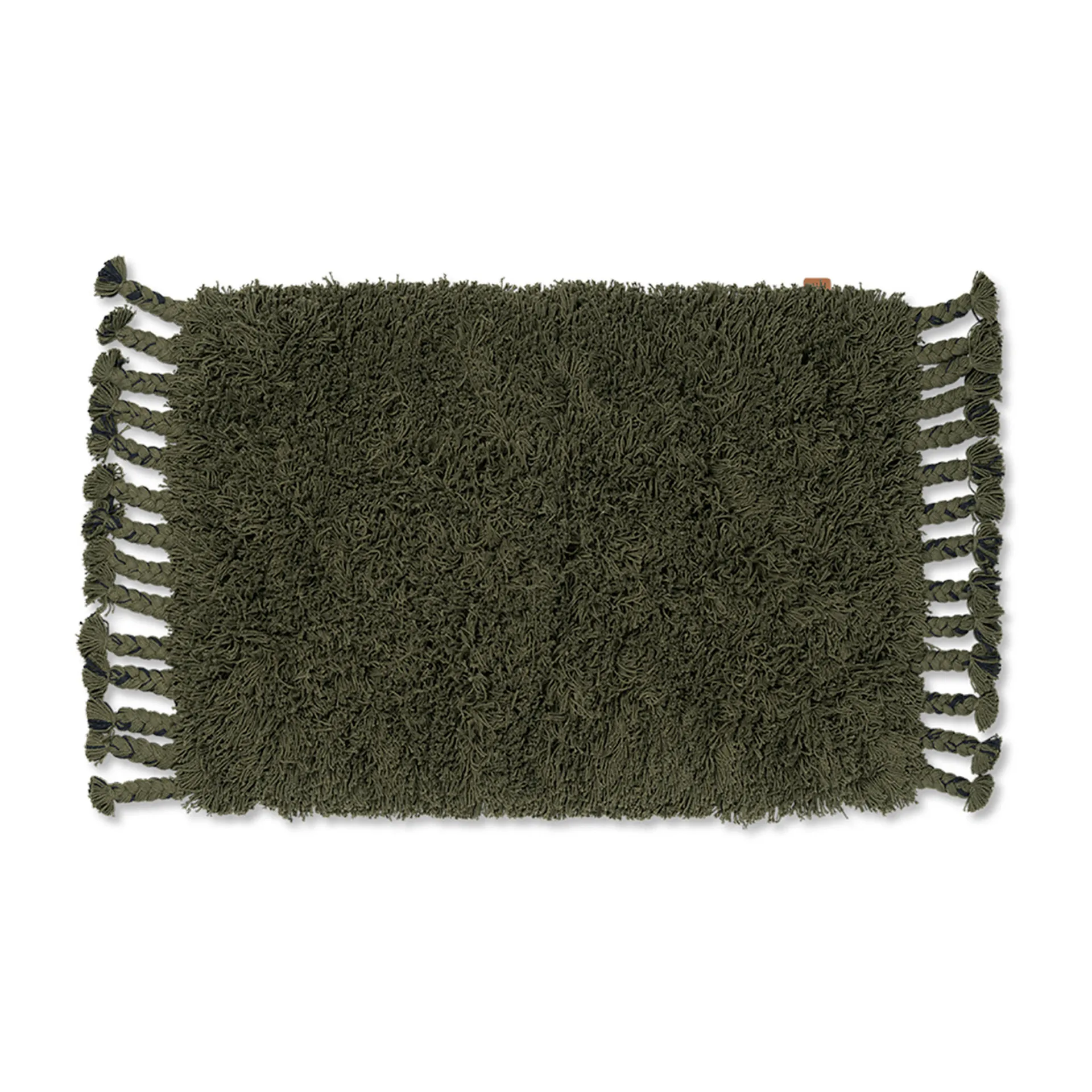Amass long pile tæppe 70x50 cm, Olive Ferm Living
