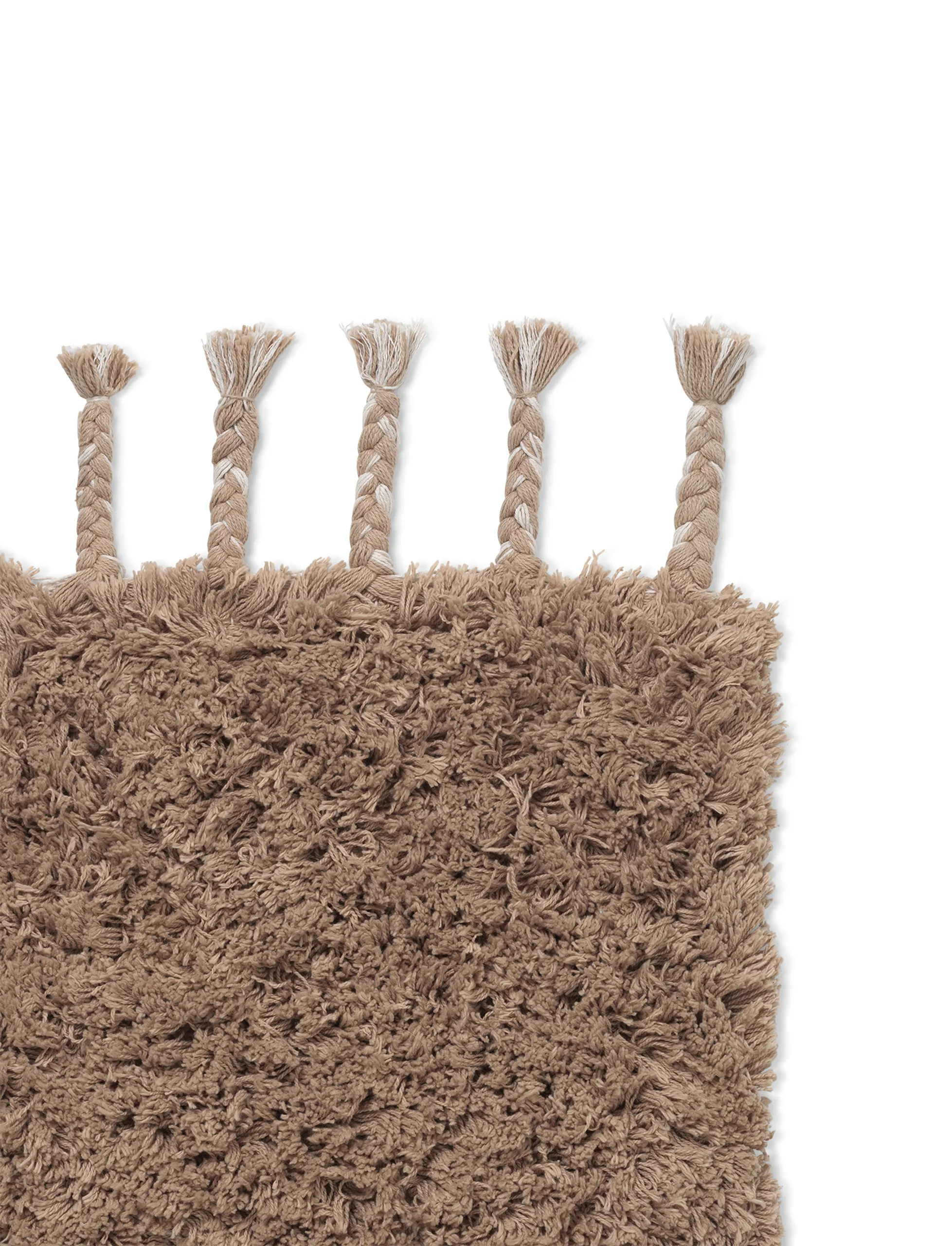 Amass long pile tæppe 70x50 cm, White Pepper Ferm Living