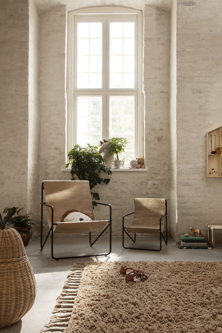 Amass long pile tæppe140x140 cm, White Pepper Ferm Living