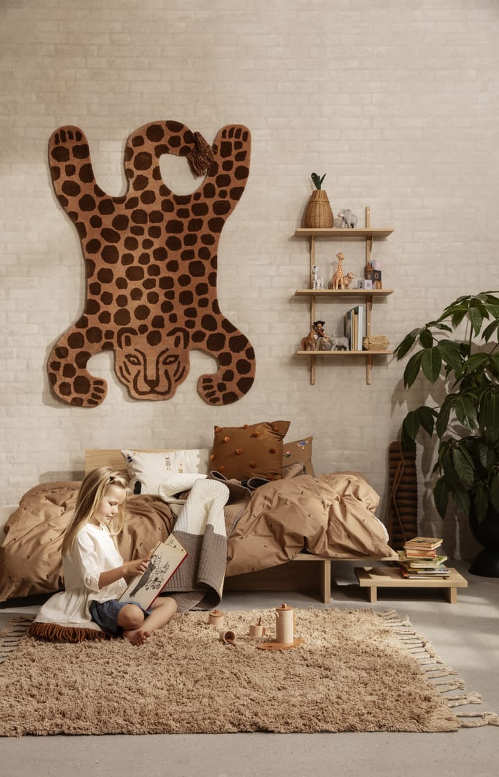 Amass long pile tæppe140x140 cm, White Pepper Ferm Living