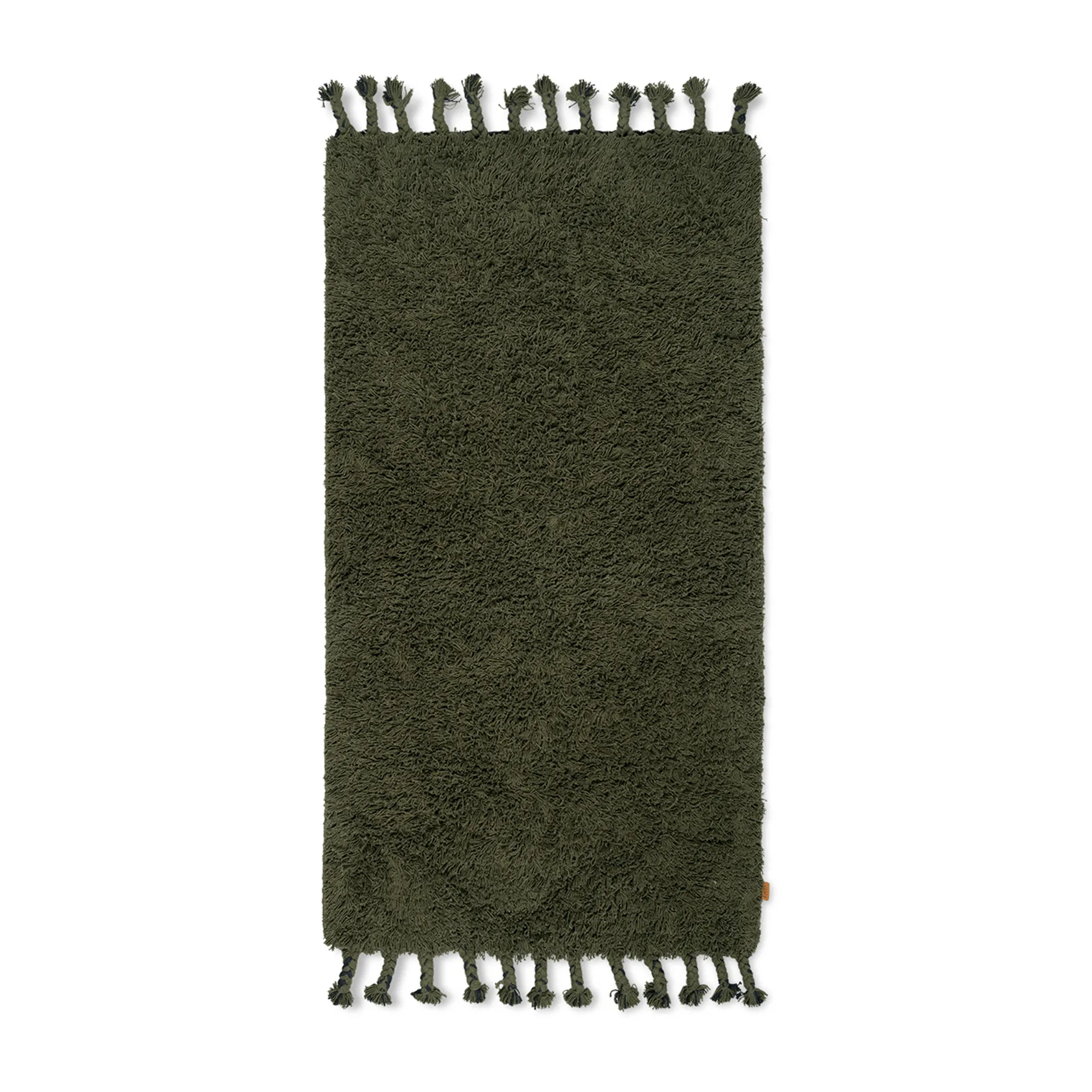 Amass long pile tæppe70x140 cm, Olive Ferm Living