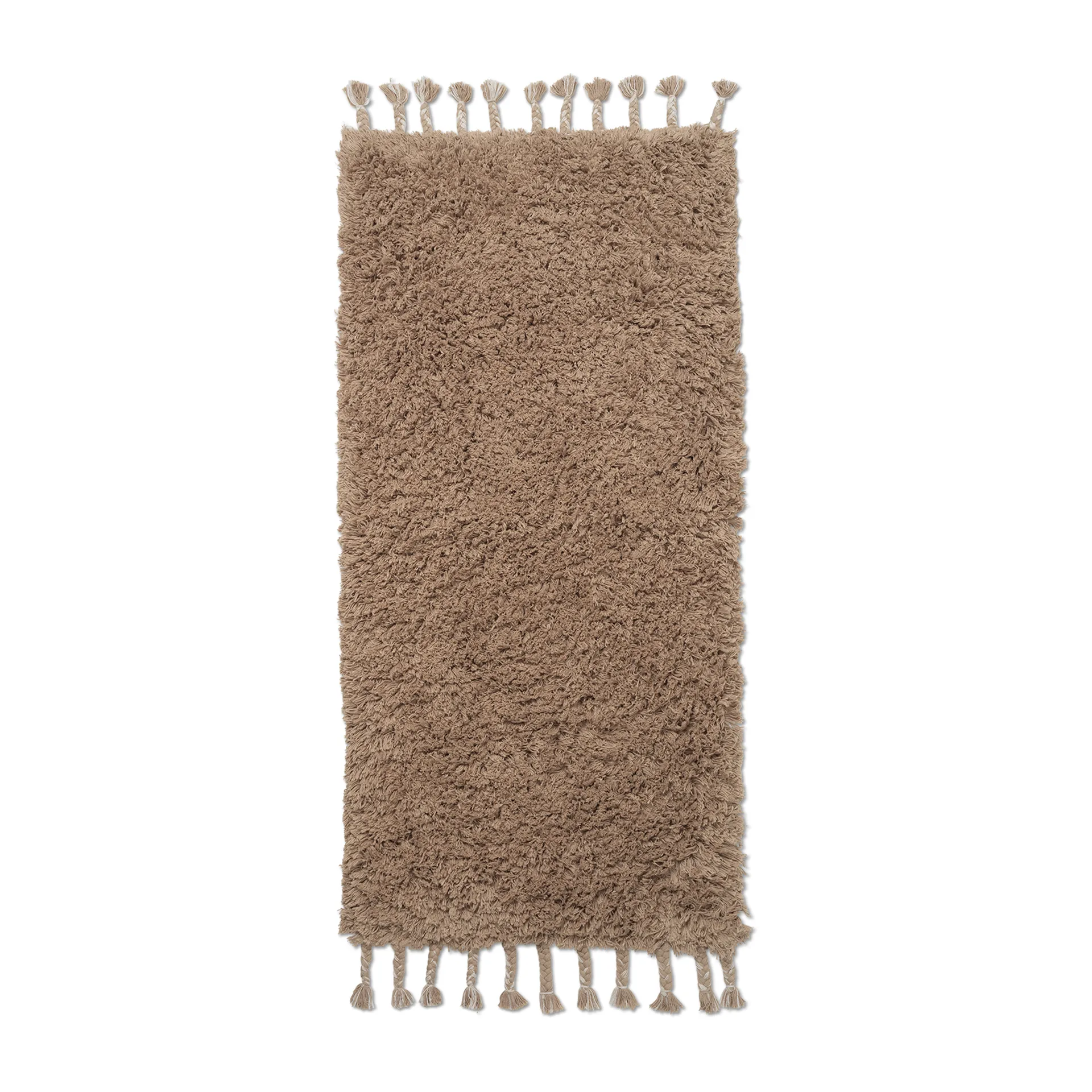 Amass long pile tæppe70x140 cm, White Pepper Ferm Living