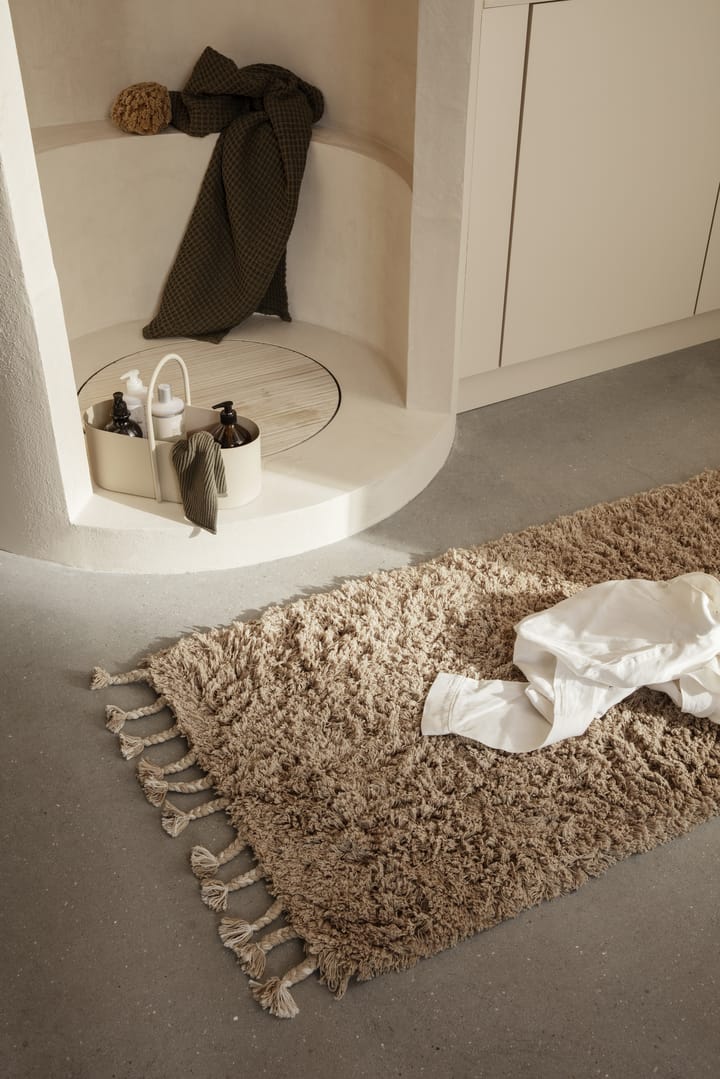 Amass long pile tæppe70x140 cm, White Pepper Ferm Living