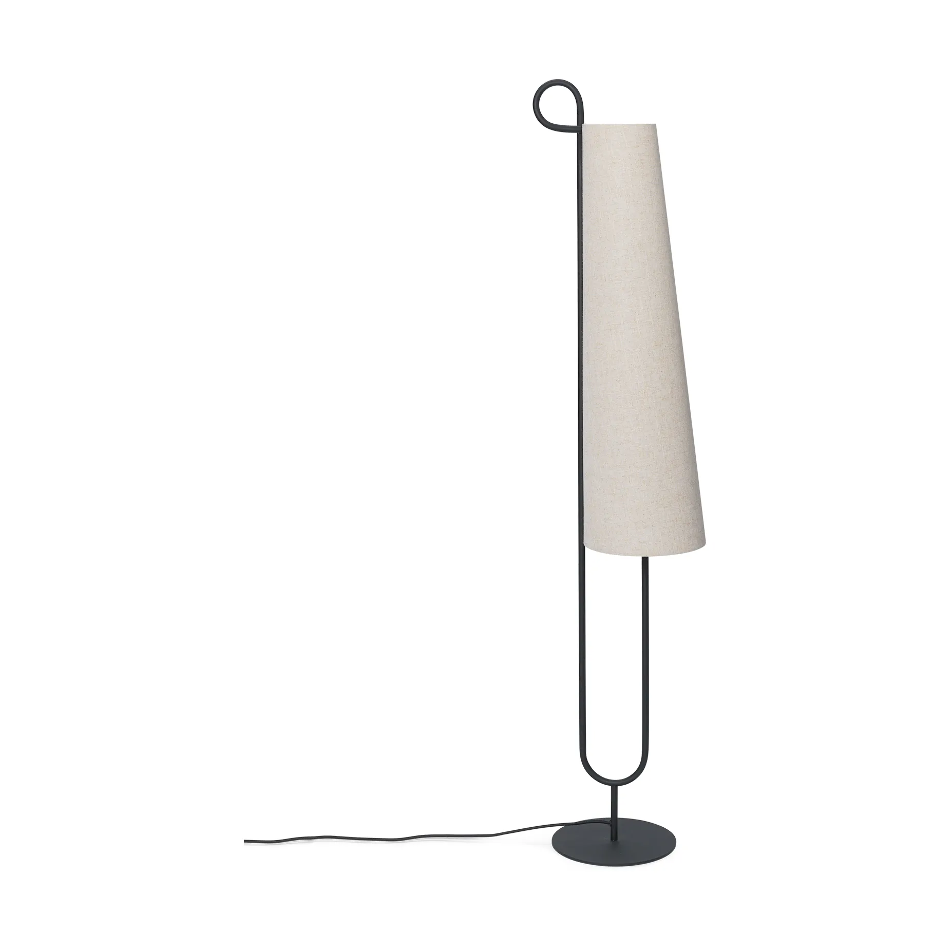 Ancora gulvlampe, Black/Natural Ferm Living