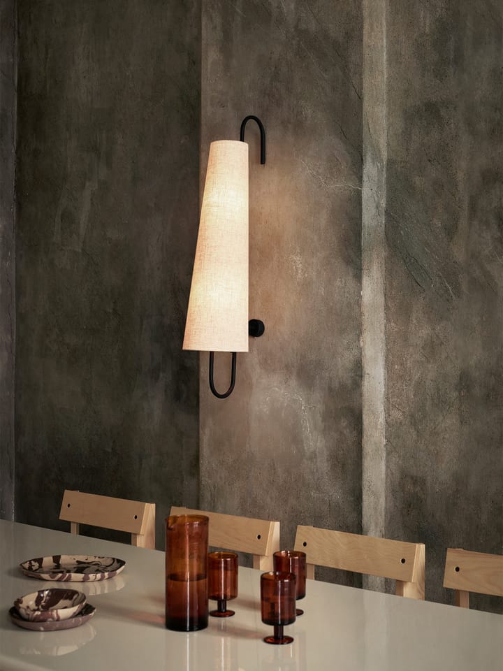 Ancora væglampe, Black/Natural Ferm Living